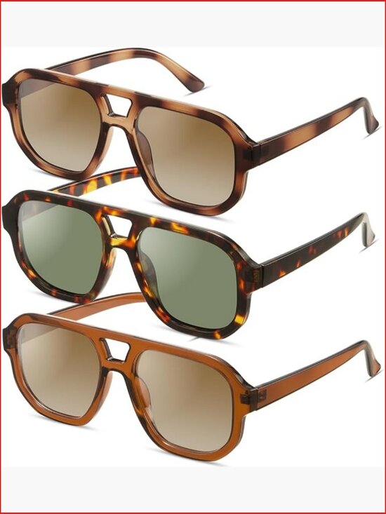 Trendy Polarized Square Aviator Sunglasses Retro Eyewear UV Protection main image 5